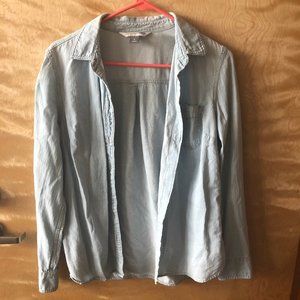 Light Weight Denim Button Up